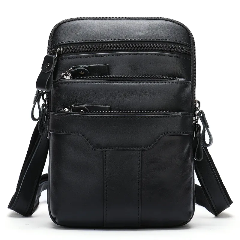 Multifunction Classic Fashion Small genuine leather Men side bag cross body messenger bags Crossbody shoulder bag