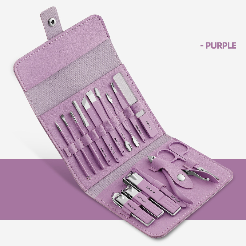 Best selling stainless steel manicure set pedicure tool 12/16 pcs manicure & pedicure set