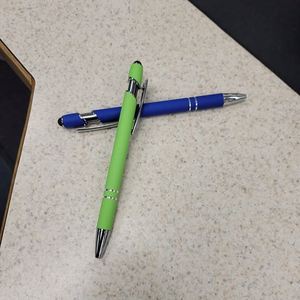 Custom Logo Ballpoint <b>Pens</b> 2-In-1 <b>Retractable</b> Metal <b>Pen</b> for Touch Screens With Stylus Tip School Office Coworkers - Product Image 5