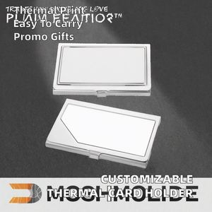 Customizable Thermal Transfer Business Card Holder Clip Closure Cross-Border Sublimation Metal Case Exhibitions Welcome <b>Gifts</b> - Product Image 2