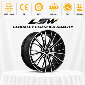 LS8156 5x120 5x112 18 19 20 นิ้ว ล้อฟอร์จขายส่ง สีดำเงา ขอบขัดเงา สำหรับ BMW Tesla - Product Image 3