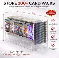 Distributeur de boosters 6 emplacements pour collectionneurs, compatible avec 240 boosters de cartes à collectionner TCG
