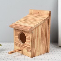 Nouvelle Volière Extérieure XL Écologique en Bois pour Perroquets et Canaris – Nid de Reproduction et d'Éclosion pour Oiseaux de Compagnie avec Motif Animalier