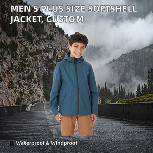 <span class=keywords><strong>Veste</strong></span> softshell d'hiver pour <span class=keywords><strong>garçon</strong></span> BKD OEM/ODM, grande taille, tendance, <span class=keywords><strong>imperméable</strong></span>, coupe-vent, séchage rapide, respirante, à capuche - Product Image 2