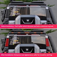 Accessoires OLIVER pour Jetour Traveler Shanhai T2 : Feux de signalisation arrière à LED modifiés pour montants D à trois rangées, feux latéraux de panneau.