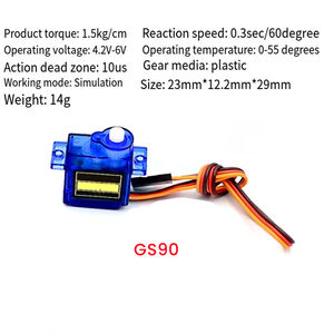 เซอร์โวมอเตอร์ SG90 9 กรัม สำหรับเฮลิคอปเตอร์ 450  แบบมีล้อเลื่อน MG90S เซอร์โวมอเตอร์ 180 และ 360 องศา อุปกรณ์อิเล็กทรอนิกส์ - Product Image 3