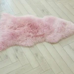 wholesale long pile natural merino sheepskin baby rugs lambskin fur rug and carpet