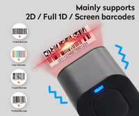 Lector de Códigos de Barras 2D CMOS JR 1055W con Sensor Automático, Bluetooth Inalámbrico, Manos Libres, Escáner QR de Escritorio con Soporte, Certificaciones CE, FCC y RoHS