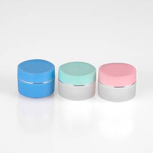 15g multi color PP cute blue green pink fancy Plastic cosmetic cream jar lip balm container plastic cream jar for skin care