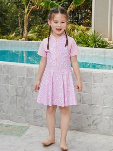 Traje de Baño de una Pieza de Poliéster de Secado Rápido para Niñas, para Aguas Termales, Surf, Moda Princesa - Product Image 1