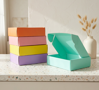 Boîte d'expédition en carton ondulé colorée personnalisée, emballage en papier pliable pour l'expédition e-commerce, le stockage de produits et de cadeaux