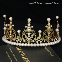 Mini-Kronen-Kuchenaufsatz Kristall-Kopfschmuck Tiara Strass Gold-Krone Kuchendekoration für Hochzeit Geburtstag Kronen-Aufsatz für Kuchen
