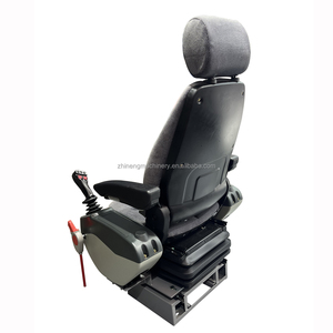 Siège de conducteur à suspension pneumatique OEM pour <span class=keywords><strong>excavatrice</strong></span> avec accoudoir, appui-tête et ceinture de sécurité, pièces de cabine pour engins de construction - Product Image 3