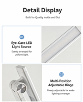 Lampe de table pour bureau d'étude, lumière de lecture réglable en aluminium LED 7W pour étudiants