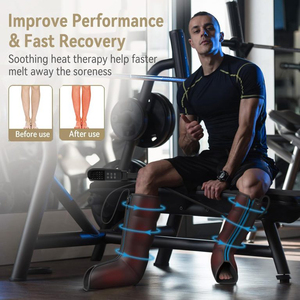 Новый беспроводной циркулятор крови, 12-камерный пневматический Массажер для расслабления воздуха, компрессионные ботинки, восстанавливающее устройство для ног - Product Image 3