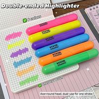 Surligneur transfrontalier à double tête détachable, librement combinable en motifs en forme de cœur pour la prise de notes colorées des étudiants
