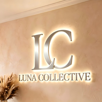 Panneau publicitaire LED 3D personnalisé, boîte lumineuse pour logo, publicité intérieure et extérieure, lettres de logo personnalisables