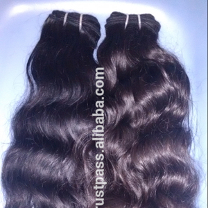12A grado virgen natural remy onda Temple extensión de cabello crudo. 100% mejor virgen indio Remy onda natural tejido de cabello. - Product Image 1
