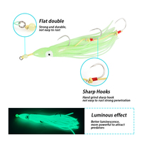 Toplume 23cm Pvc doux à la traîne lumineux calmar jupe leurres avec crochets à haute teneur en carbone leurre de pêche pour leurre de pêche souple en eau salée