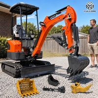 Livraison Gratuite Mini-Excavatrice FULCORE avec Châssis Télescopique en Option et Contrôle de Charge pour Excavatrice de Construction