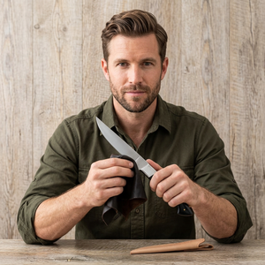 Cuchillo Dorgalesa Hecho a Mano con Hoja de Acero Inoxidable, Punta Caída, Borde Recto y Mango de Micarta OEM - Product Image 3