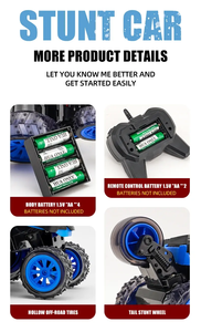 Flytec Y12 2.4G Coche de Acrobacias con Control Remoto de 5 Ruedas, Derrape de 360 Grados, Todoterreno, 3 Canales, Coche de Juguete RC para Interiores y Exteriores - Product Image 2