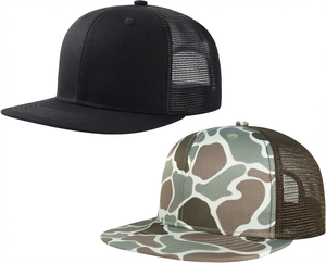 Gorras Trucker Personalizadas X&K, Estilo Western, Camuflaje Forestal, Estampado de Leopardo, Patrón de Llamas, Verde Oliva Desgastado, Gorras Trucker Vintage con Cierre a Presión - Product Image 1