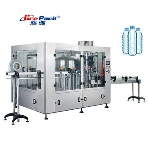 Máquina de engarrafamento para plantas de enchimento de garrafas 3 em 1 Pet Small Garrafa de água mineral líquida