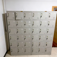Armoire de rangement en acier, 18 portes, casier métallique scolaire, armoire de rangement industrielle en acier, 18 portes