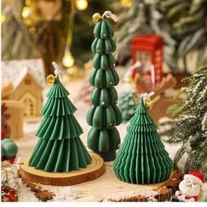 Velas al por mayor para árbol de Navidad, juego de caja de regalo de velas de cera de soja orgánica, diseño para decoración del hogar y bodas, velas artesanales con aroma floral - Product Image 3