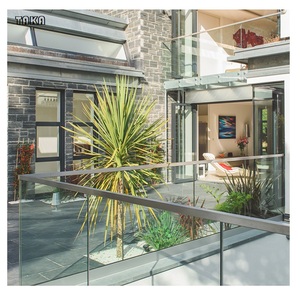 TAKA – Balustrade intérieure en verre trempé de qualité supérieure, rampe en aluminium <span class=keywords><strong>pour</strong></span> balcon/<span class=keywords><strong>terrasse</strong></span>/lieu extérieur - Product Image 5