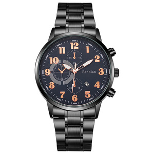 Montre de luxe pour homme, montre noire de créateur, montre mécanique décontractée et tendance pour homme, montre-bracelet pour jeune et étudiant, montres d'affaires - Product Image 5