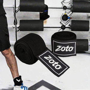 Bandages de boxe professionnels ZOTO en coton élastique pour l'entraînement en salle et la sécurité en combat – Vente en gros - Product Image 3