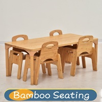 Ensemble de meubles en bois Montessori pour enfants d'âge préscolaire Table et chaise classiques interactives pour enfants en intérieur
