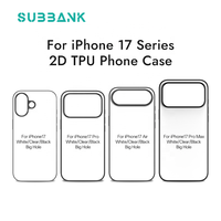 Coque de téléphone portable personnalisée antichoc en TPU 2D Subbank GLASS pour iPhone 17, protection souple, coque de téléphone