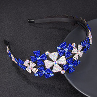 Aksesori Pita Rambut Gadis Berlian Imitasi Bling HX-088 Kristal Halus Liburan Pernikahan Ikat Kepala Berlian Wanita