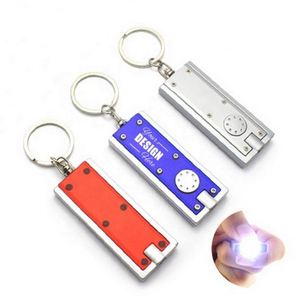 Custom LED Keychain <b>Flashlight</b> 12 Lumen Mini Square <b>Torch</b>, Battery Powered for Camping, Hiking & Emergency Use - Product Image 1
