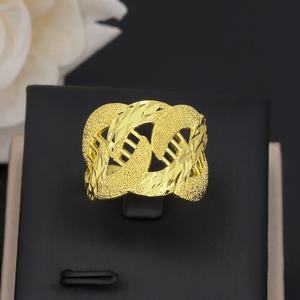 Bague de mariage tendance en laiton JXX, plaquée or 24 carats, pour homme - Product Image 3