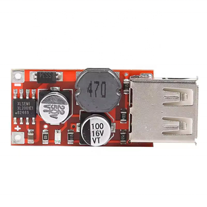 L thương hiệu 9V/12V/24V đến 5V DC-DC bước xuống xe sạc <span class=keywords><strong>USB</strong></span> Mô-đun 3A đầu ra DIY điện tử Kit PCB board CN - Product Image 4