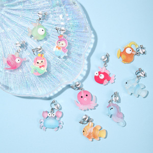 <span class=keywords><strong>Orecchini</strong></span> a Clip per Bambini, Colorati a Forma di Caramella, Farfalla, Fiore, Cartone Animato, Orsetto, Unicorno, Senza Foro, Regalo per Ragazze - Product Image 2