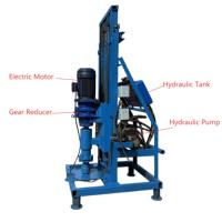 Foreuse électrique pour puits d'eau de 80 m de profondeur, pompe semi-hydraulique de 3 kW, moteur de levage, sur roues, pour l'irrigation agricole et l'utilisation domestique de l'eau