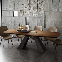 Table à manger classique en bois massif design moderne 4 6 8 10 places Meubles de salle à manger Table de restaurant