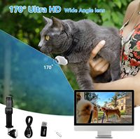 Mini caméra vidéo intelligente pour animaux, caméra sans fil à clipser avec aimant pour chiot, chaton, carte Micro SD 64 Go, traceur de jardin