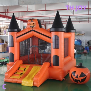 Bateau aérien gratuit à porte, 2025 nouvelle maison gonflable gonflable pour Halloween, château gonflable de citrouille pour les enfants - Product Image 2