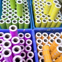 Autocollants de taille personnalisée, autocollants de code-barres colorés, étiquettes thermiques imperméables, étiquettes violettes 2x1 2x2, étiquettes d'expédition violettes