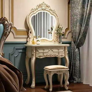 European Multifunctional Dressing Table Integrated Storage <b>Vanity</b> Cabinet Small Apartment <b>Bedroom</b> Makeup Desk - Product Image 4