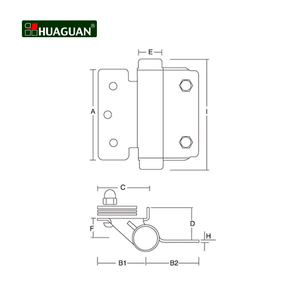 Venta al por mayor de acero inoxidable personalizado pivote bisagra para puerta de madera - Product Image 3