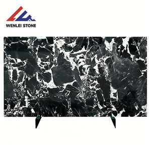 Losas de Mármol para Revestimiento de Paredes de Villas, Color Negro Bulgaria con Vetas Únicas, Suministro Wenlei - Product Image 1