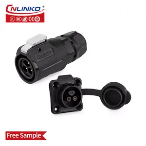 M16 Plastic 3pin ip65 waterproof power connector Fast locking Plug Socket 3 pin male and female connector