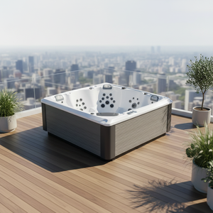 Bain à remous <span class=keywords><strong>extérieur</strong></span> moderne autoportant pour 3 personnes, design populaire, <span class=keywords><strong>jacuzzi</strong></span> de massage 5,55 kW, spa de <span class=keywords><strong>jardin</strong></span>, bain à remous <span class=keywords><strong>extérieur</strong></span> - Product Image 1